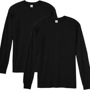 Gildan Adult Heavy Cotton Long Sleeve T-Shirt, Style G5400, 2-Pack