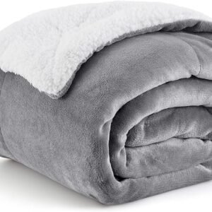 Bedsure Sherpa Fleece Throw Blanket for Couch